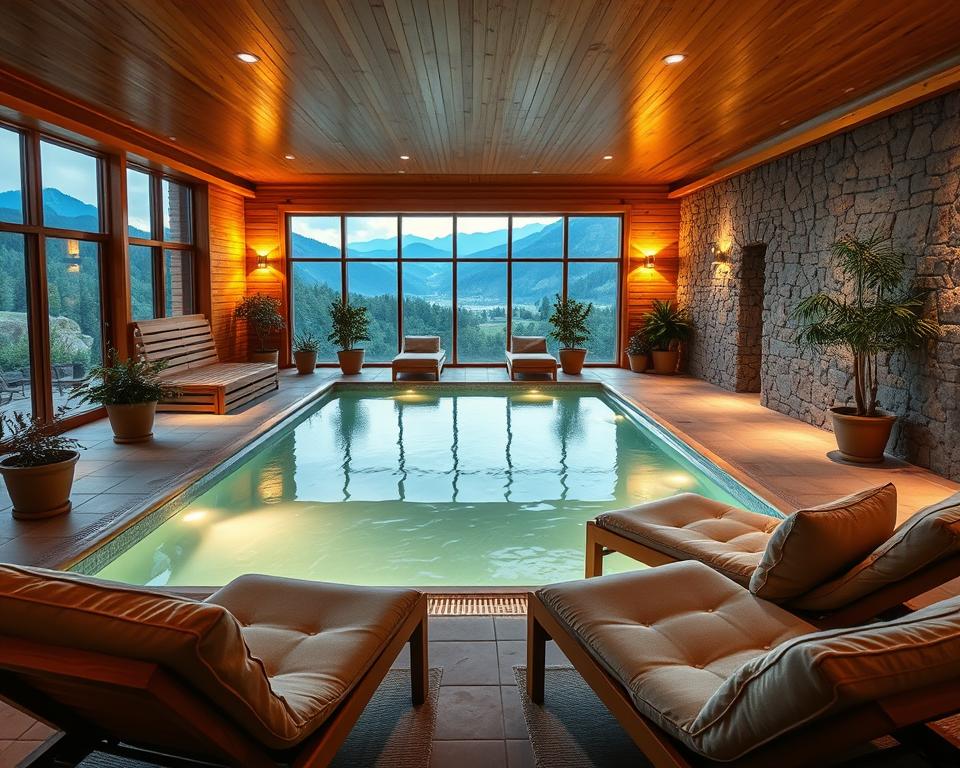Wellnessbereich mit Sauna und Pool