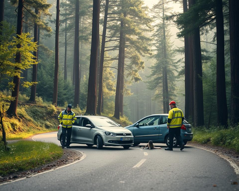 Unfall im Schwarzwald Notfallmaßnahmen